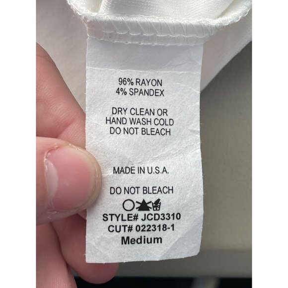 Jireh Clothing Off The Shoulder Tunic Bodycon Dress Size Medium White Minimalist - Picture 4 of 6